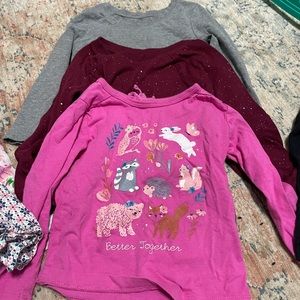 3 long sleeve shirt 2 cat & jack 1 carters
